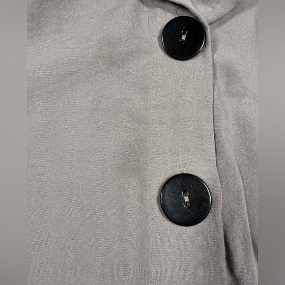 Moonlight Gray Button Down Boho 3/4 Sleeve Slouchy Lagenlook Top Size small USA - Picture 2 of 6